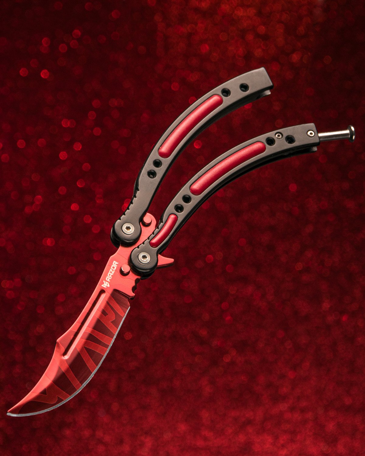 Cuchillo Razor mariposa — fotografía profesional